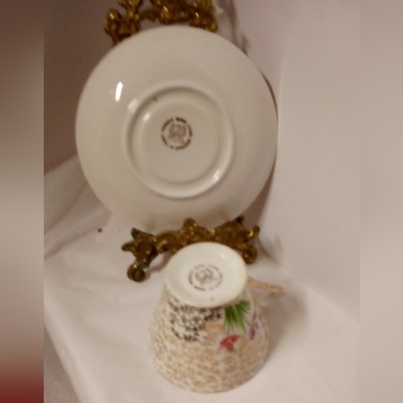 Phoenix Bone China Cup & Saucer Floral Pink Gold ENGLAND Replacements - Picture 4 of 6
